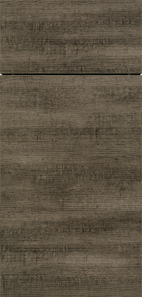 nash cabinet door style in textured laminate with otter finish