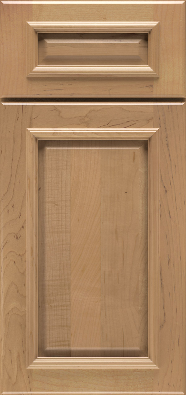 winthrop cabinet door style in maple wood with desert finish