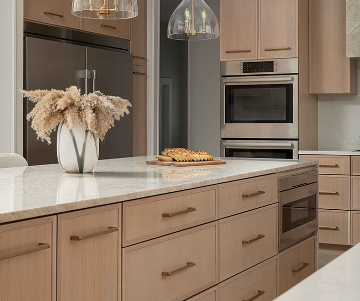 Contemporary Quartersawn White Oak Kitchen Cabinets