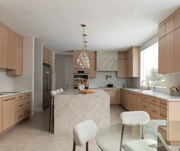 Contemporary Quartersawn White Oak Kitchen Cabinets